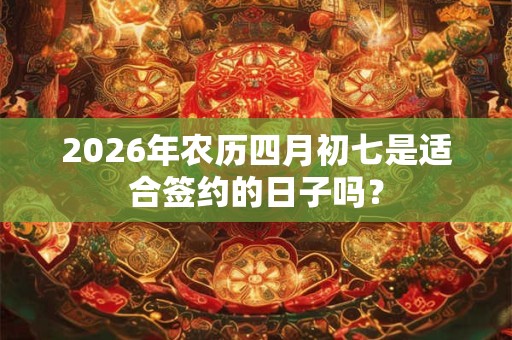 2026年农历四月初七是适合签约的日子吗？