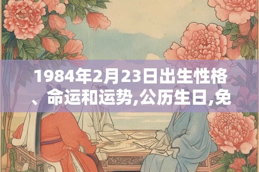 1984年2月23日出生性格、命运和运势,公历生日,免费算命