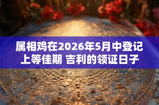 属相鸡在2026年5月中登记上等佳期 吉利的领证日子