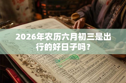 2026年农历六月初三是出行的好日子吗？