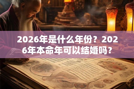 2026年是什么年份？2026年本命年可以结婚吗？