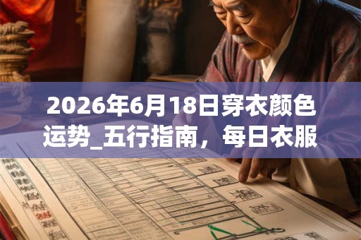 2026年6月18日穿衣颜色运势_五行指南,每日衣服颜色幸运色 2026年6月18日穿衣颜色运势_五行指南,每日衣服颜色幸运色
