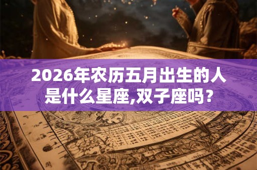 2026年农历五月出生的人是什么星座,双子座吗？