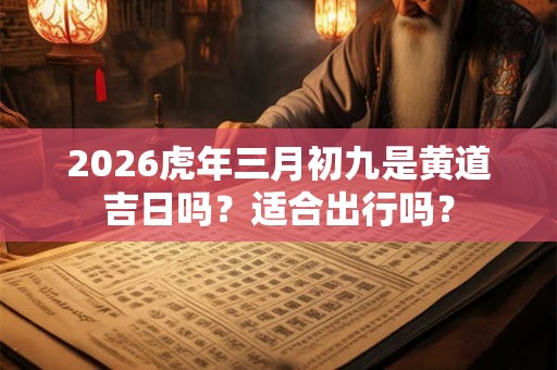 2026虎年三月初九是黄道吉日吗?适合出行吗? 2026虎年三月初九是黄道吉日吗?适合出行吗?