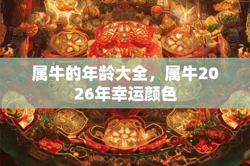 属牛的年龄大全,属牛2026年幸运颜色 属牛的年龄大全,属牛2026年幸运颜色