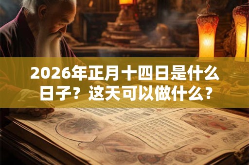 2026年正月十四日是什么日子？这天可以做什么？