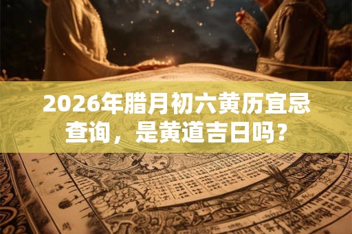 2026年腊月初六黄历宜忌查询,是黄道吉日吗? 2026年腊月初六黄历宜忌查询,是黄道吉日吗?