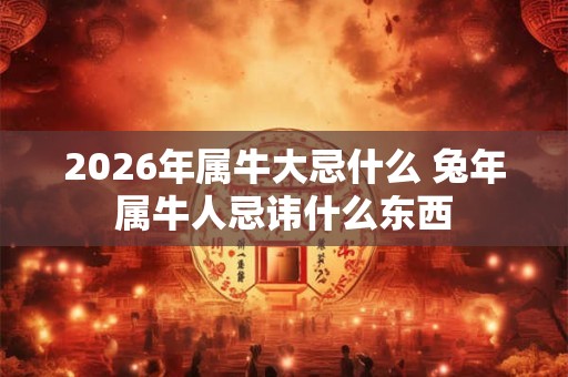 2026年属牛大忌什么 兔年属牛人忌讳什么东西