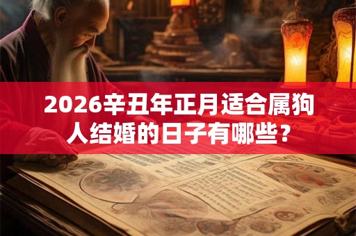 2026辛丑年正月适合属狗人结婚的日子有哪些？
