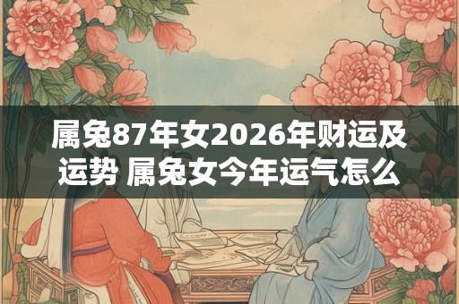 属兔87年女2026年财运及运势 属兔女今年运气怎么样