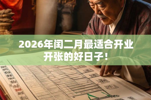 2026年闰二月最适合开业开张的好日子! 2026年闰二月最适合开业开张的好日子!