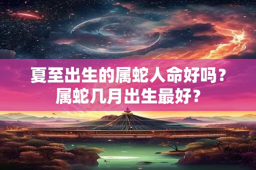夏至出生的属蛇人命好吗？属蛇几月出生最好？