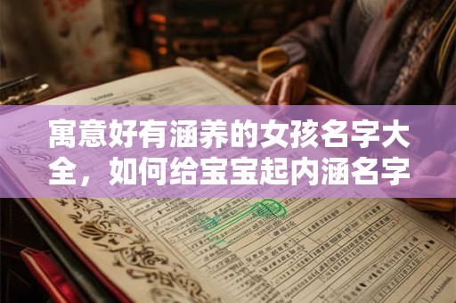 寓意好有涵养的女孩名字大全，如何给宝宝起内涵名字？