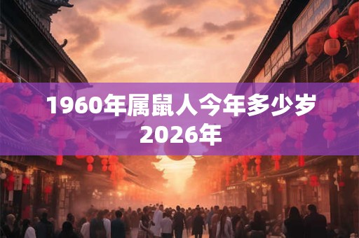 1960年属鼠人今年多少岁2026年