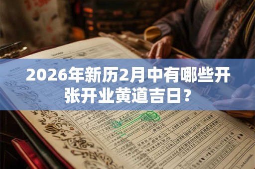 2026年新历2月中有哪些开张开业黄道吉日？