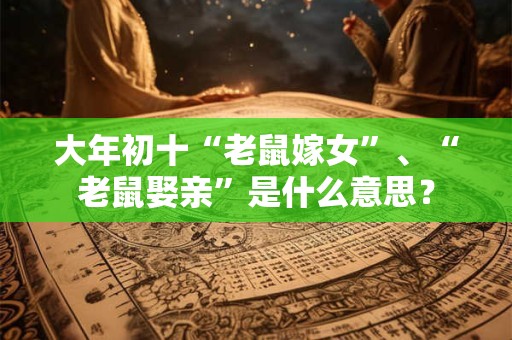 大年初十“老鼠嫁女”、“老鼠娶亲”是什么意思？