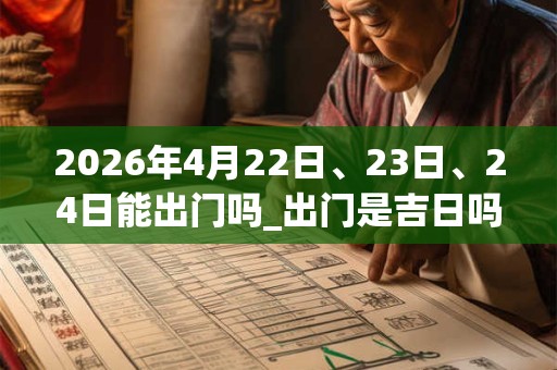 2026年4月22日、23日、24日能出门吗_出门是吉日吗 2026年4月22日、23日、24日能出门吗_出门是吉日吗