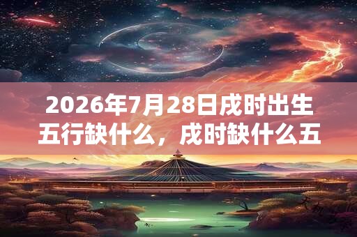 2026年7月28日戌时出生五行缺什么，戌时缺什么五行