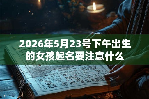 2026年5月23号下午出生的女孩起名要注意什么