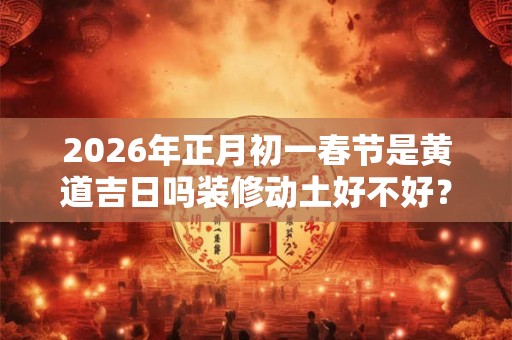 2026年正月初一春节是黄道吉日吗装修动土好不好？