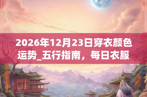 2026年12月23日穿衣颜色运势_五行指南，每日衣服颜色幸运色