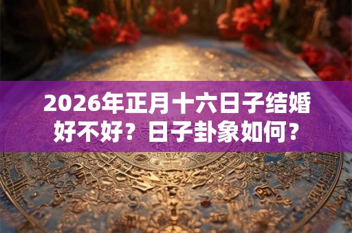 2026年正月十六日子结婚好不好？日子卦象如何？