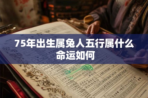 75年出生属兔人五行属什么 命运如何