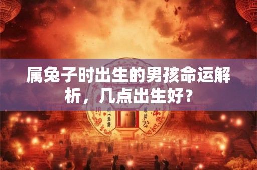 属兔子时出生的男孩命运解析，几点出生好？