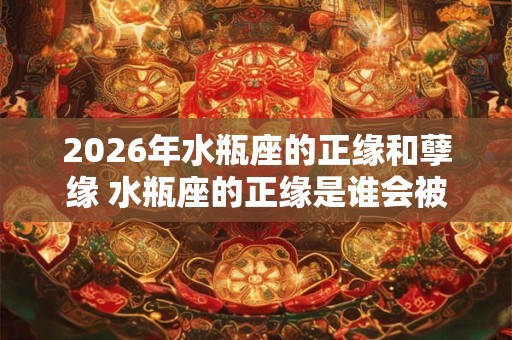 2026年水瓶座的正缘和孽缘 水瓶座的正缘是谁会被谁伤害
