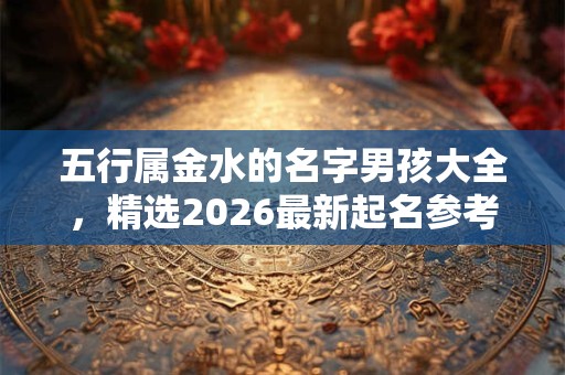 五行属金水的名字男孩大全，精选2026最新起名参考！