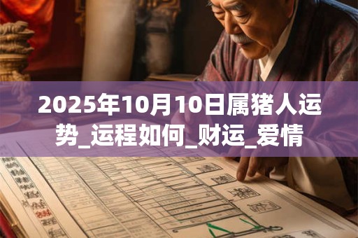 2025年10月10日属猪人运势_运程如何_财运_爱情