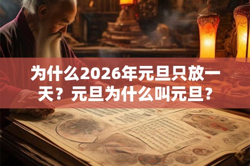 为什么2026年元旦只放一天？元旦为什么叫元旦？