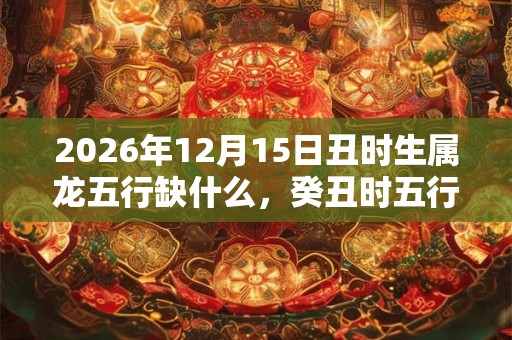2026年12月15日丑时生属龙五行缺什么，癸丑时五行缺什么