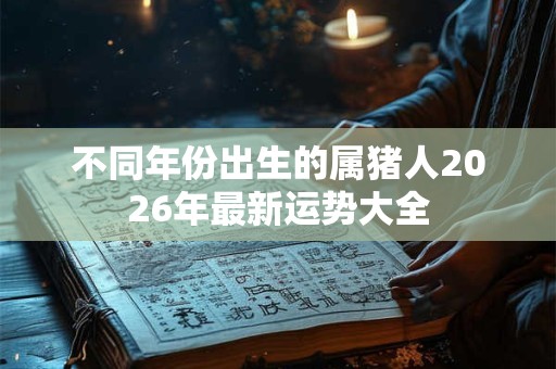 不同年份出生的属猪人2026年最新运势大全