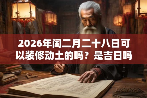 2026年闰二月二十八日可以装修动土的吗？是吉日吗