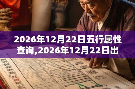 2026年12月22日五行属性查询,2026年12月22日出生五行属什么