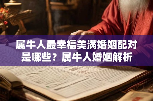 属牛人最幸福美满婚姻配对是哪些？属牛人婚姻解析
