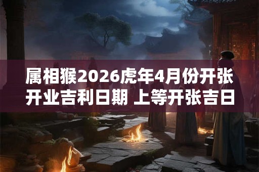 属相猴2026虎年4月份开张开业吉利日期 上等开张吉日吉时
