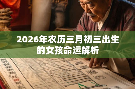 2026年农历三月初三出生的女孩命运解析