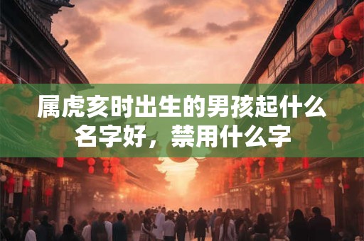 属虎亥时出生的男孩起什么名字好，禁用什么字