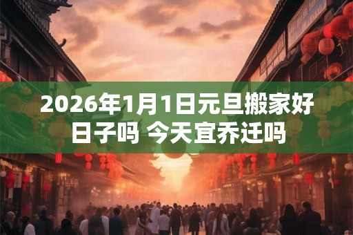 2026年1月1日元旦搬家好日子吗 今天宜乔迁吗