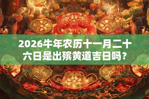 2026牛年农历十一月二十六日是出殡黄道吉日吗？