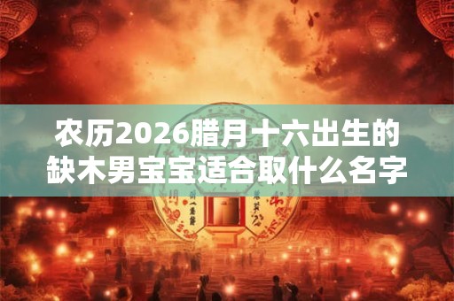 农历2026腊月十六出生的缺木男宝宝适合取什么名字？