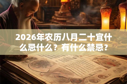 2026年农历八月二十宜什么忌什么？有什么禁忌？