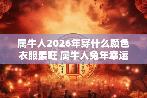 属牛人2026年穿什么颜色衣服最旺 属牛人兔年幸运色是什么