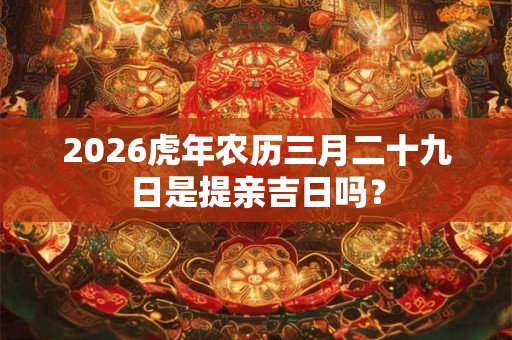 2026虎年农历三月二十九日是提亲吉日吗？