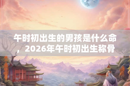 午时初出生的男孩是什么命，2026年午时初出生称骨算命