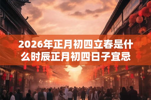 2026年正月初四立春是什么时辰正月初四日子宜忌