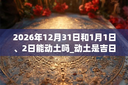 2026年12月31日和1月1日、2日能动土吗_动土是吉日吗