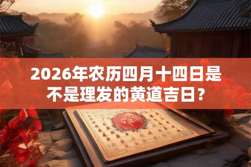 2026年农历四月十四日是不是理发的黄道吉日？